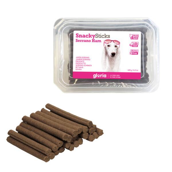 Snacks de Jamón para perros de la marca Snackys