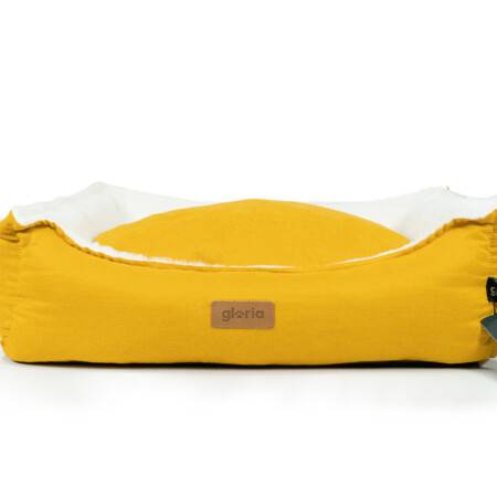 Cama modelo Alquezar Rectangular Amarillo 70 x 60 cm para perros de la marca Gloria