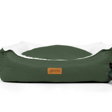 Cama modelo Alquezar Rectangular Verde 70 x 60 cm para perros de la marca Gloria