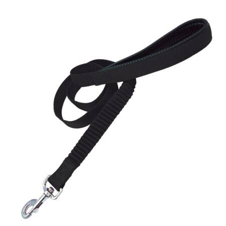 Correa de nylon amortiguador anti-tiro para perros de la marca Gloria  60 cms y con 25 mm. Rojo