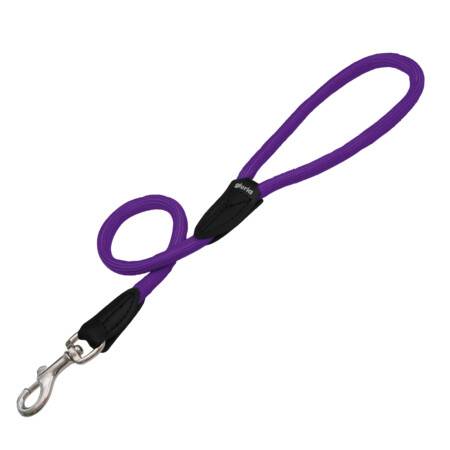 Correa de de nylon redondo para perros de la marca Gloria  120 cms y con 10 mm. Morado