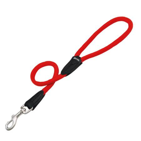 Correa de de nylon redondo para perros de la marca Gloria  60 cms y con 12 mm. Rojo