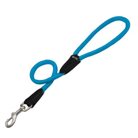 Correa de de nylon redondo para perros de la marca Gloria  120 cms y con 12 mm. Azul