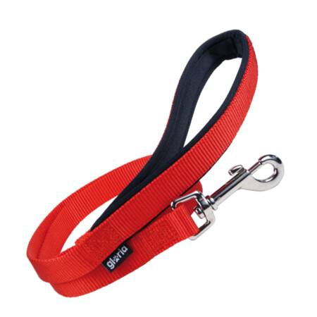Correa de nylon para perros de la marca Gloria  Talla S y sus medidas son 120 cms y con 15 mm. Rojo