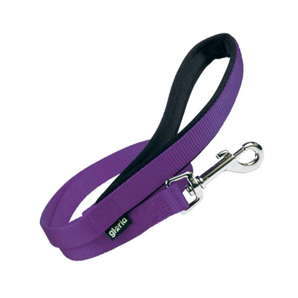 Correa de nylon para perros de la marca Gloria  Talla S y sus medidas son 120 cms y con 15 mm. Morado