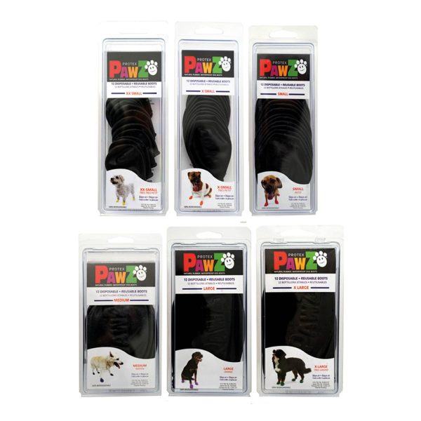 Botas para perros Negras de la marca Pawz Dog  5,1 cms